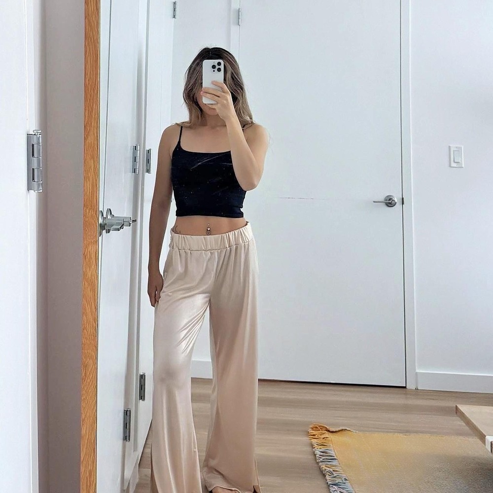Mina Lisa Soft Sparkle Knit Jersey Pant